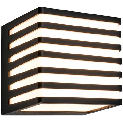 Außen-Wandleuchte TELEFUNKEN "LED Wandlampe", schwarz-weiß (schwarz, weiß), Leuchten, Außenwandleuchte