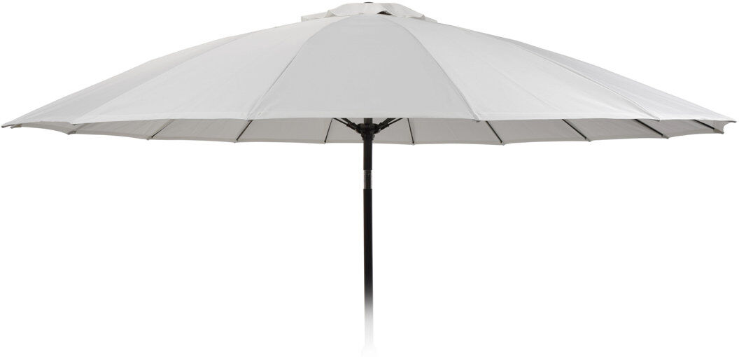 Freeport Park Hanna 270 cm W X 270 cm D Round Tilt Market Parasol with Crank Lift Light Grey 270cm W X 270cm D