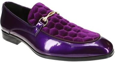 Stacy Adams Sprague - Mens 8.5 Purple Slip On Medium