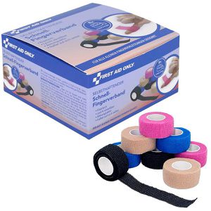 First-Aid-Only Pflaster Fingerverband, 8 Rollen, wasserfest, kohäsiv, elastisch, 4,5m x 2,5cm