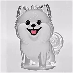 Uplifted Finds Adorable Transparent Pet Hair Memorial Keychain DIY Cat & Dog Fur Storage Pendant dog 5 1 Pc