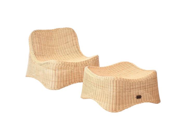 Beliani Gartensessel Naturfarben Aigani, Naturfarben, Beige, Naturmaterialen, 62x56x70 cm, Gartenmöbel, Gartensessel, Gartenstühle