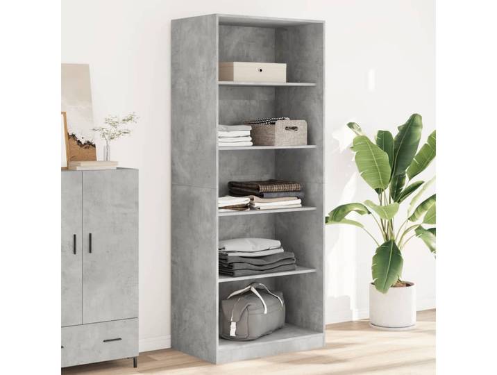 vidaXL Schrankmodule Kleiderschrank Betongrau 80x50x200 cm Holzwerkstoff