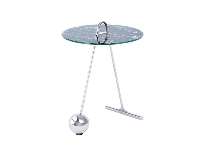 Beistelltisch Pendulum Schwarz/Silberfarben