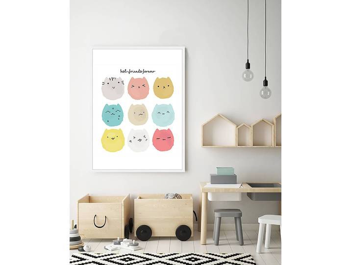 Tableau déco Cats 63 x 83cm Multicolore