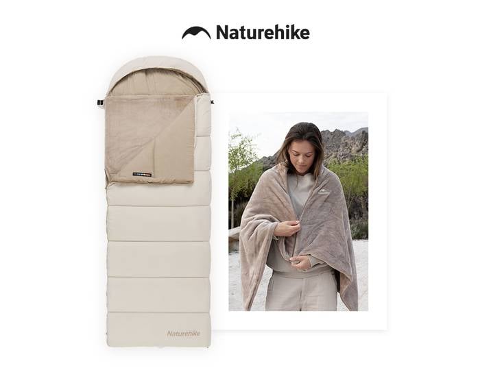 Naturehike – sac de couchage chauffant électrique, couverture chauffante d'hiver, Cape portable d'extérieur, sac de couchage thermique en coton 2 en 1