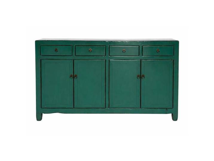 Fine Asianliving Buffet Chinois Ancien Vert d'eau Haute Brillance L154xP39xH89cm