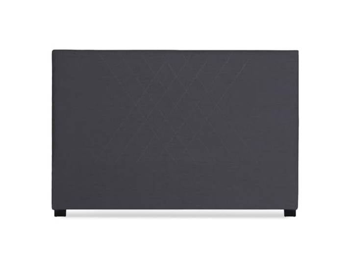 Menzzo Diam Kopfteil Bett 180cm mit Stoffbezug Dunkelgrau