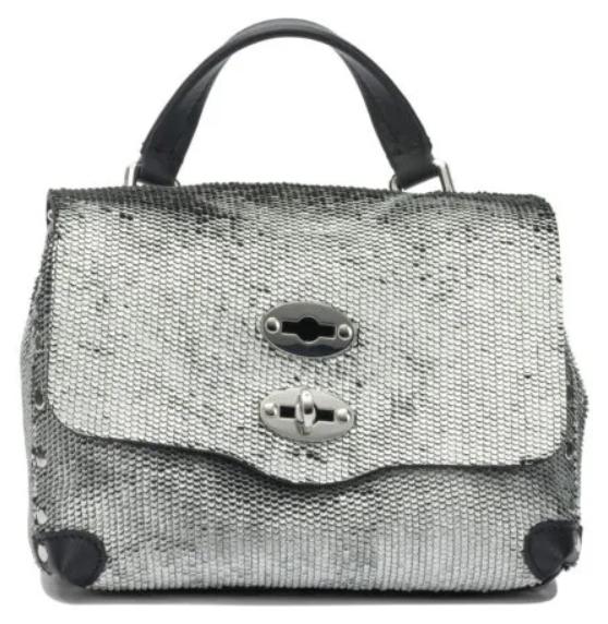 Zanellato Damen Tasche Silber Kalbsleder