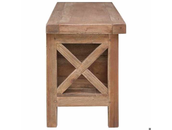 Magnifique Brun Banc TV - Meuble TV avec 3 tiroirs 120x30x40 cm - Bois d'acajou massif &&19739
