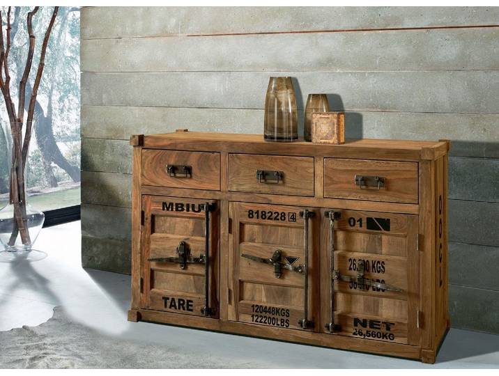 Sideboard 140x85cm 'Portland' Sheesham gebeizt