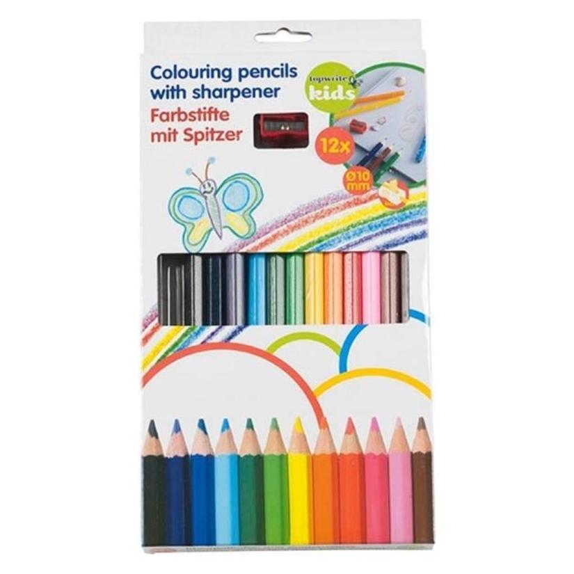 Topwrite Farbstifte 12tlg mit Spitzer (12x) (8711252319438)