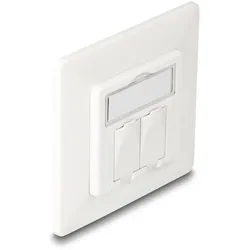DELOCK Keystone Anschlussdose 2-Port kompakt