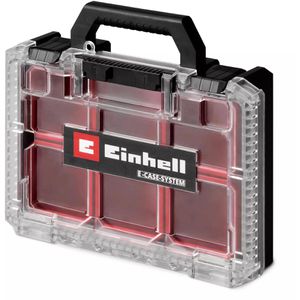 Einhell Sortimentskasten E-Case Half Size, 4540048, 29,9 x 7,7 x 26cm, Kunststoff, mit 4 Fächern