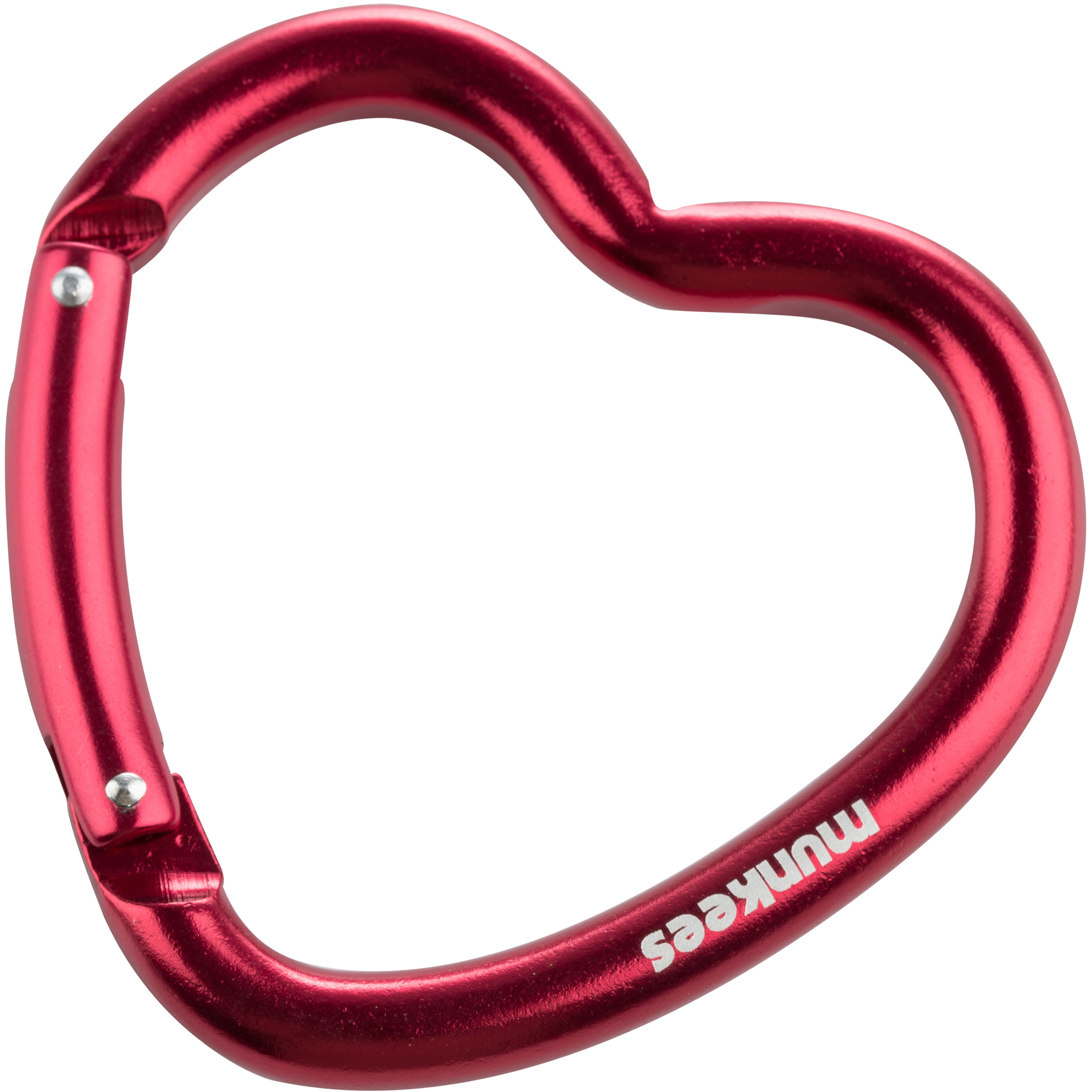 Munkees Herz Karabiner Schlüsselanhänger rot Größe 6.2cm