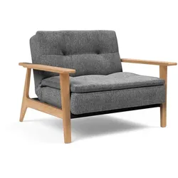 INNOVATION LIVING Sessel Dublexo Frej Eiche Stoff Grau Charcoal