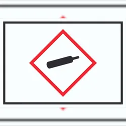 HB-Druck Schild Gasflasche Gas unter Druck Symbol A2 (420x594mm)