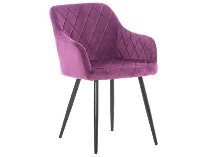 CLP Esszimmerstuhl Shila I Samt I Stoff I Gesteppt I Mit Bodenschonern Farbe lila Material Samt