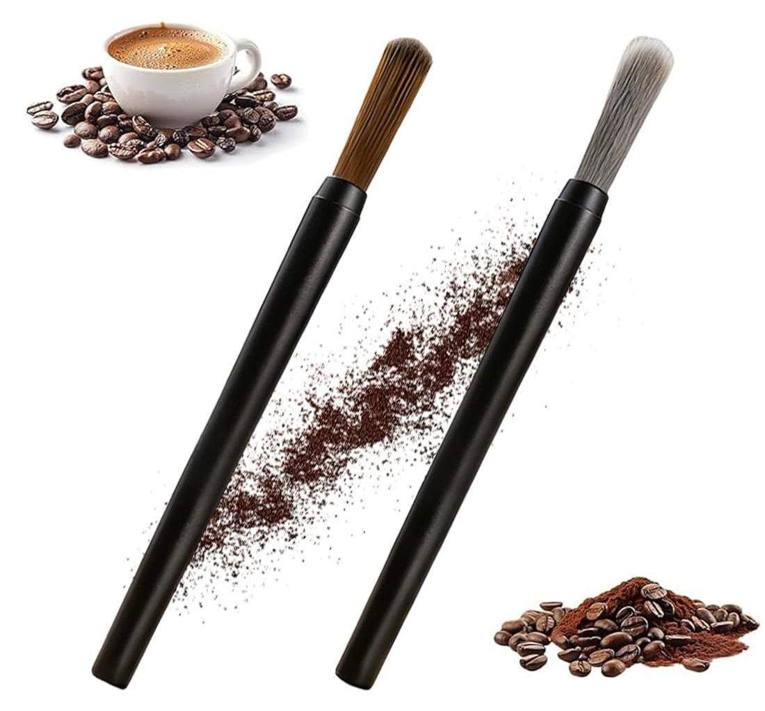 Dripio Barista-reinigingsborstels, 2 stuks, grijs en bruin, voor koffiemachines
