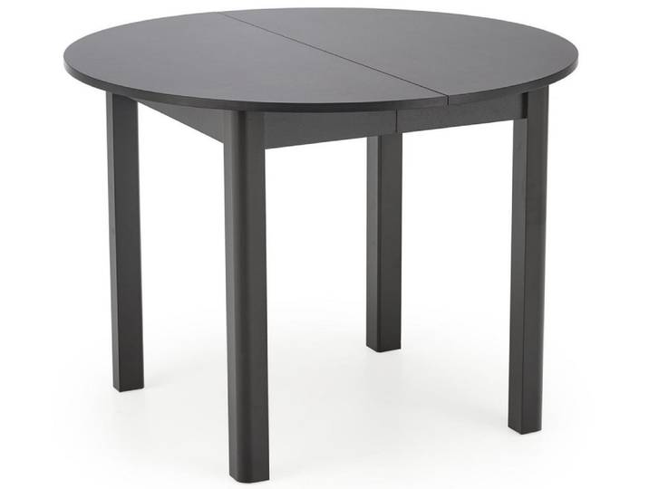 Table à manger ronde extensible noire 100cm