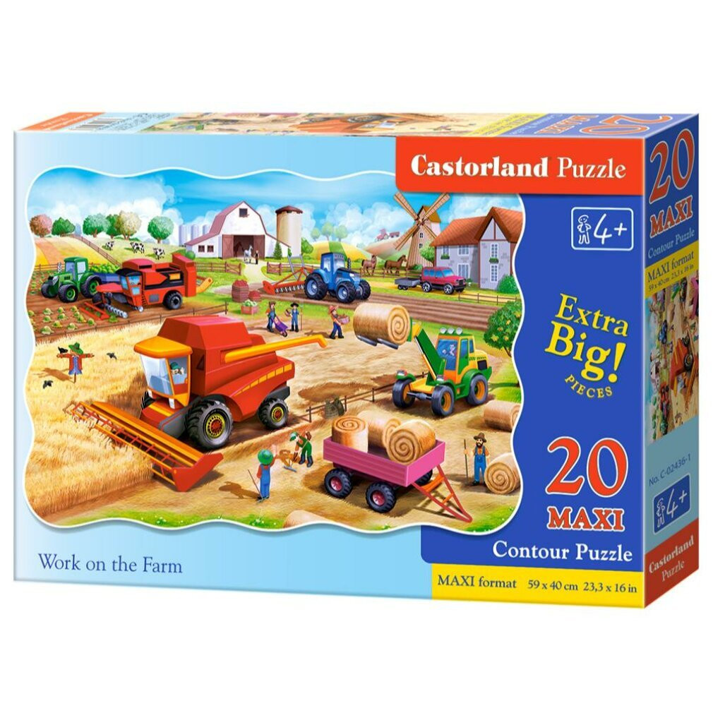 Castorland Puzzel 20 Maxi Stukjes Werk op de boerderij