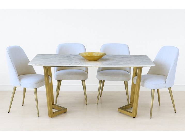 alesvelt Esstisch aus echtes Marmorplatte 170 x 90 x x 75 cm (1- Tisch)