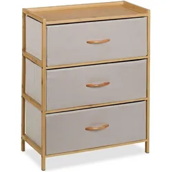 Relaxdays, Kommode + Sideboard, Kommode (57.50 x 30 x 73 cm)