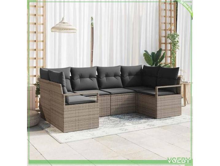 Salon de jardin - FAFEICY - 3346519 - Modulaire - Polyrotin - 6 places