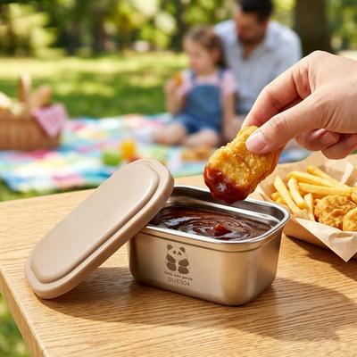 United Stainless Steel Airtight Condiment Container Mini Salad Dressing Bowl With Lid Stainless Steel Airtight Condiment Container Mini Salad Dressing Bowl With Lid