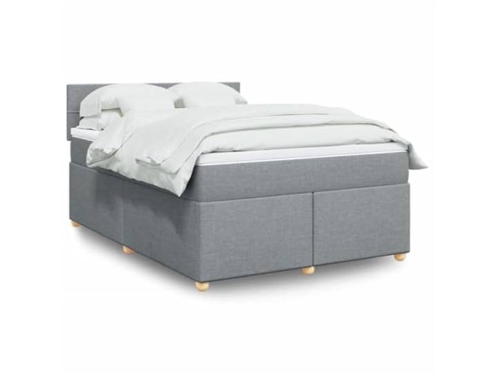 RJPLMFV Lattenrost mit Matratze, Hellgrau, 160 x 200 cm Taschenfedern, Polyestergewebe, abnehmbarer Bezug, komplettes Design