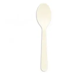 Ekoe Plastic Free Solutions Ekoe White kompostierbarer Einweg-CPLA-Löffel 100 Stück