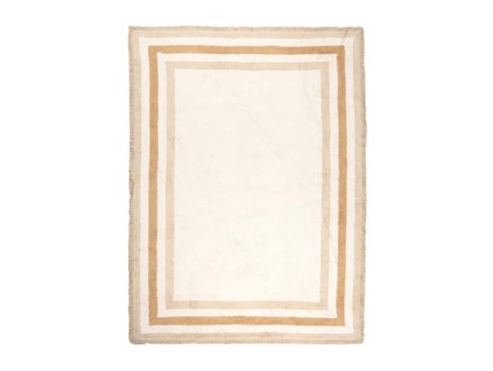Waschbarer Kinderteppich - Milo Beige 100% Baumwolle - 160x230cm Border - Krabbeldecke - Spielmatte - Bedroom - Jungen - Mädchen