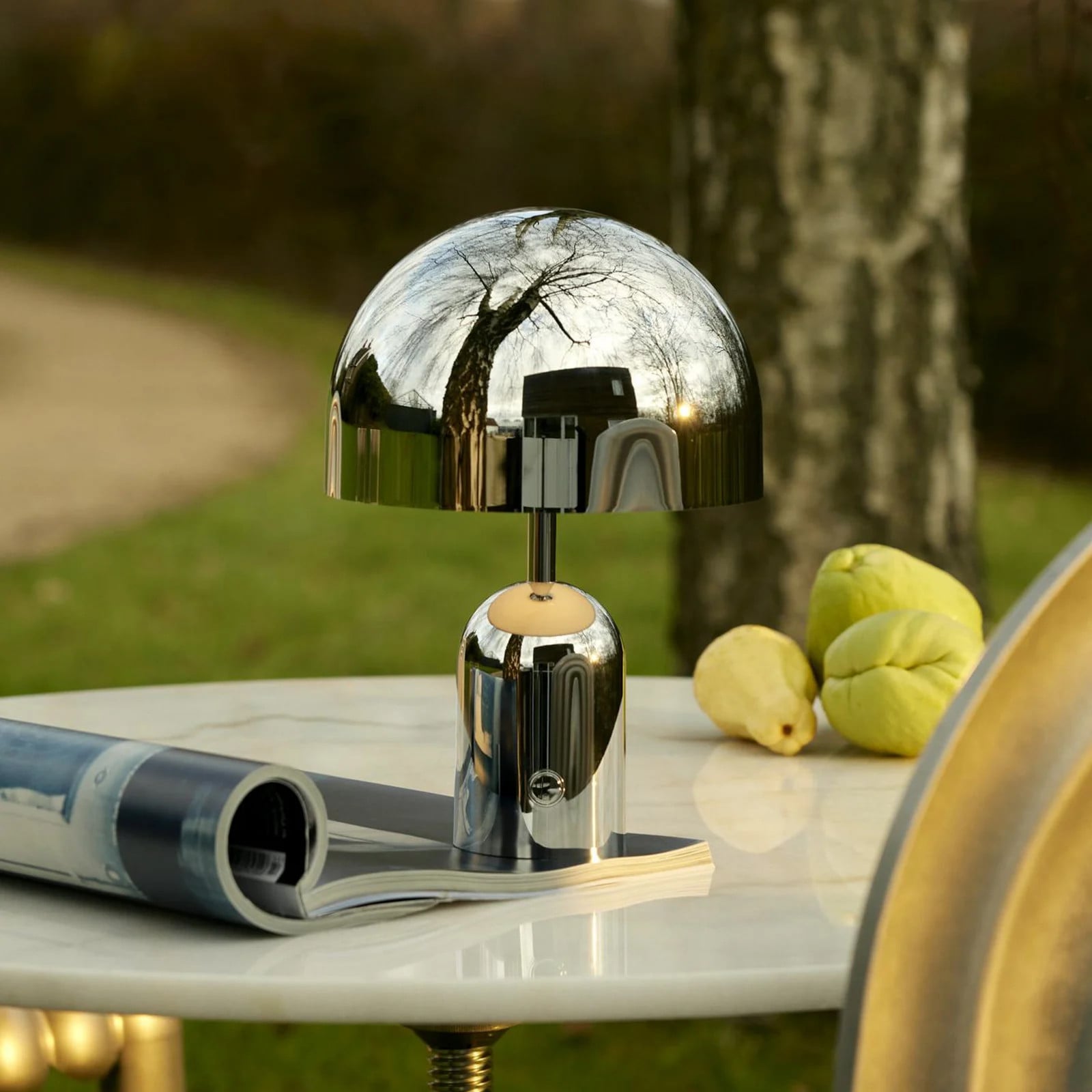 Tom Dixon Bell Draagbare Tafellamp Silver - LED - Oplaadbaar
