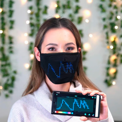 StayWell LED Luminous Mask With Mobile App Unique Gift For Concerts & Parties LED Luminous Mask With Mobile App Unique Gift For Concerts & Parties