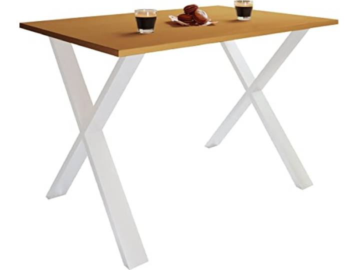 VCM Esstisch Silber/Buche 110x80x76 cm Holzwerkstoff Esszimmer Küche Design