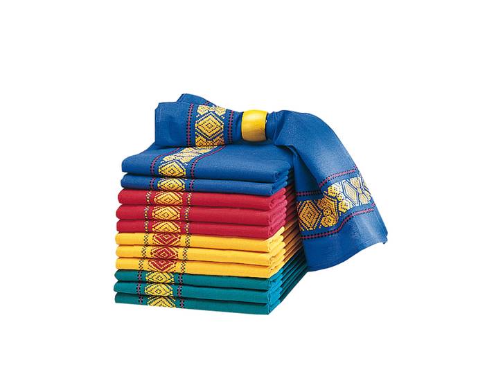 Serviette de table carreaux Landes - lots - Blancheporte