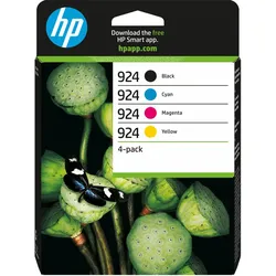 HP, Druckerpatrone, Hewlett-Packard 924 CMYK Original Ink Cart 4-Pack, 924