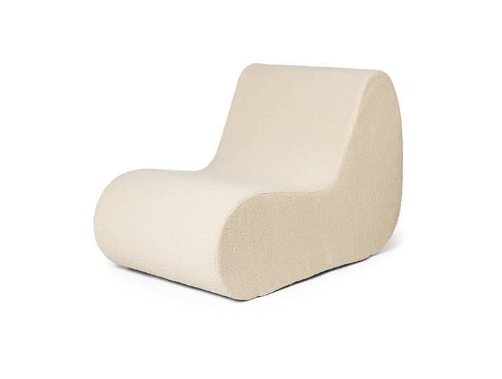 Ferm Living Canapé modulable Rouli center module pure bouclé Off-white