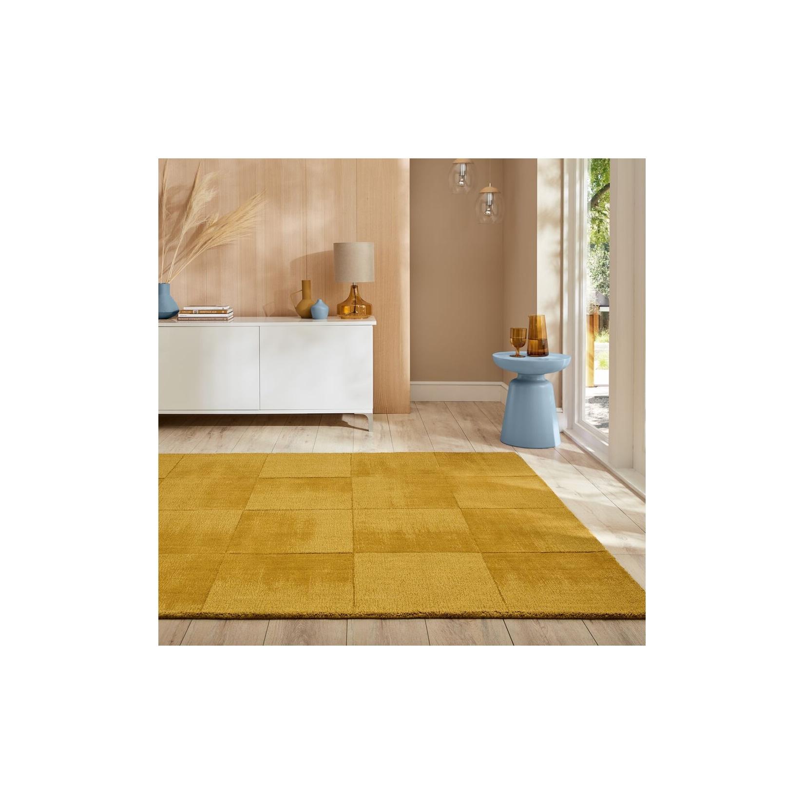 Wollteppich geometrisch Gelb 120 x 170 cm - SID Kadima Design