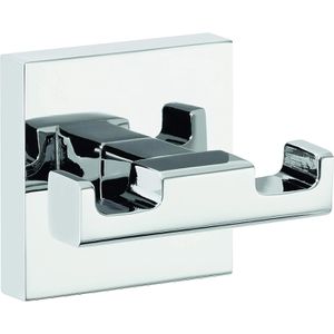 Tesa Klebehaken 40405, Deluxxe, Doppelhaken, bis 6kg, Metall, silber glänzend