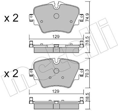 Metelli Bremsbelagsatz, Scheibenbremse 22-1037-0 Für Bmw Toyota