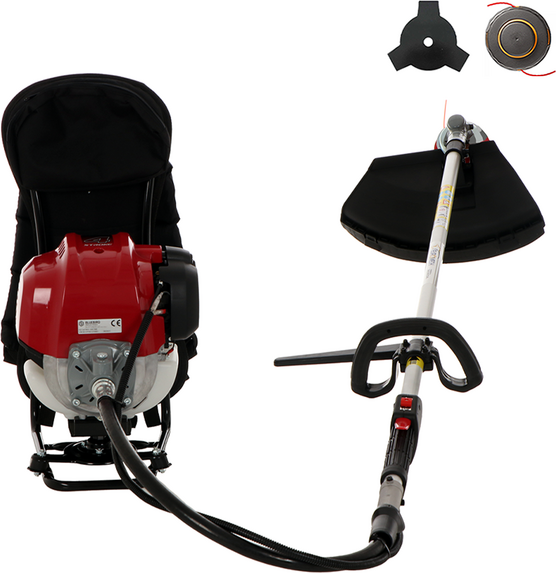 EuroMech ZHO 50C - Decespugliatore a zaino a benzina 4 tempi  - Motore Honda GX50