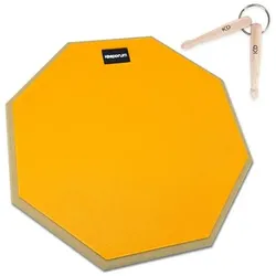 keepdrum Übungspad Orange 12 Zoll mit Anhänger, Schlagzeug Zubehör, Orange