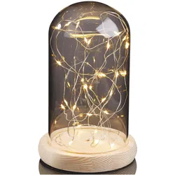 Hellum, Deckenleuchte, 523713 Dekoleuchte LED Warm-Weiss Transparent, Holz (28 lm)