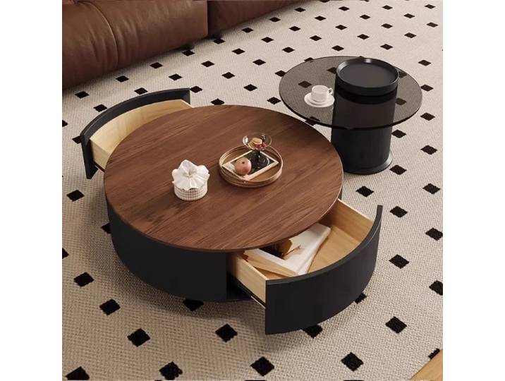 Table basse de luxe moderne de Style nordique, Tables centrales rondes simples, Design italien, meubles de salon Coutchtisch