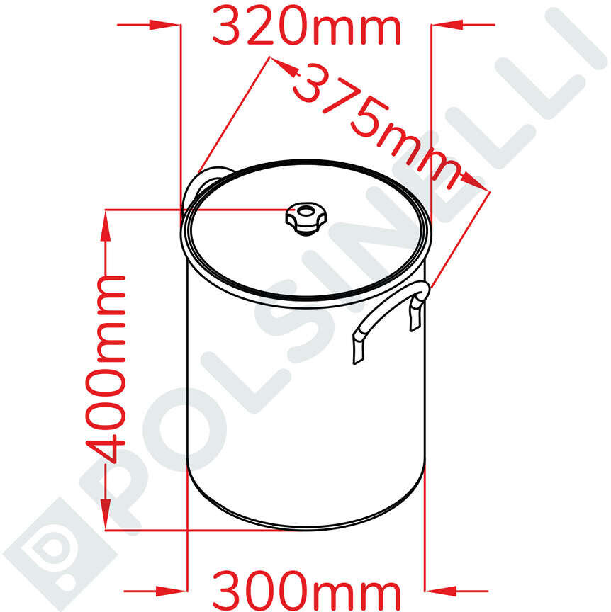 Polsinelli Cuve inox 25 L