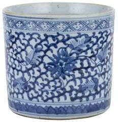 Legend of ASIA Blue & White Climbing Vines Orchid Pot - 7.5x7.5x7.5
