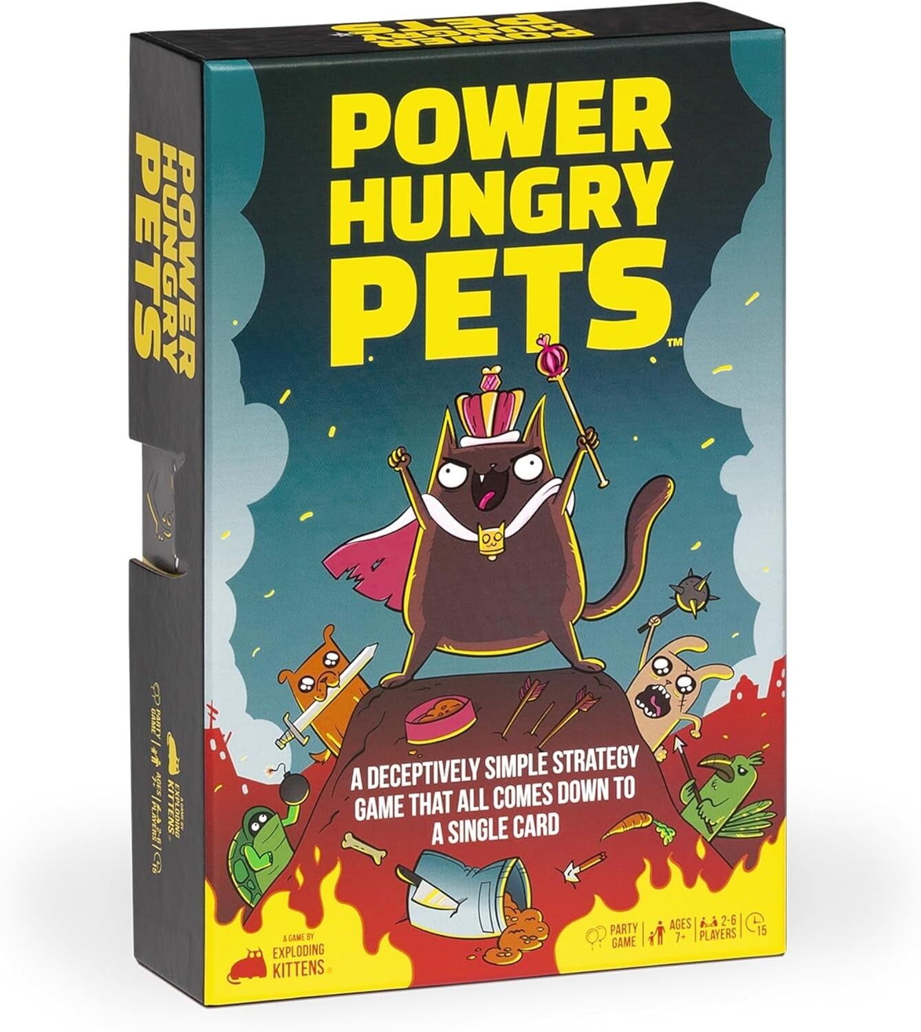 Power Hungry Pets - Easy-to-Learn Card Game for 2-6 Players, Ages 10+, by Exploding Kittens