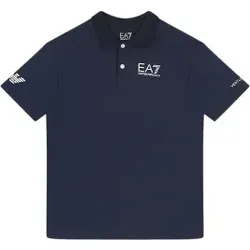EA7 für Jungen. 8NBF23_BJEMZ Tennis Pro Boy Poloshirt aus technischem VENTUS7-Gewebe in navy (4Años= 106cm), Lässig, Polyamid, Kurzarm, Kind