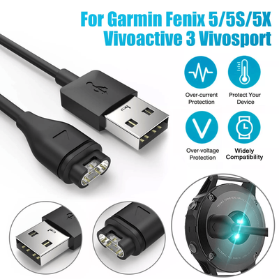 USB Charger Cable Cord For Garmin Fenix 5x Watch, TPE Replacement Charging Cradle For Forerunner, Approach,Quati Series USB Charger Cable Cord For Garmin Fenix 5x Watch, TPE Replacement Charging Cradle For Forerunner, Approach,Quati Series